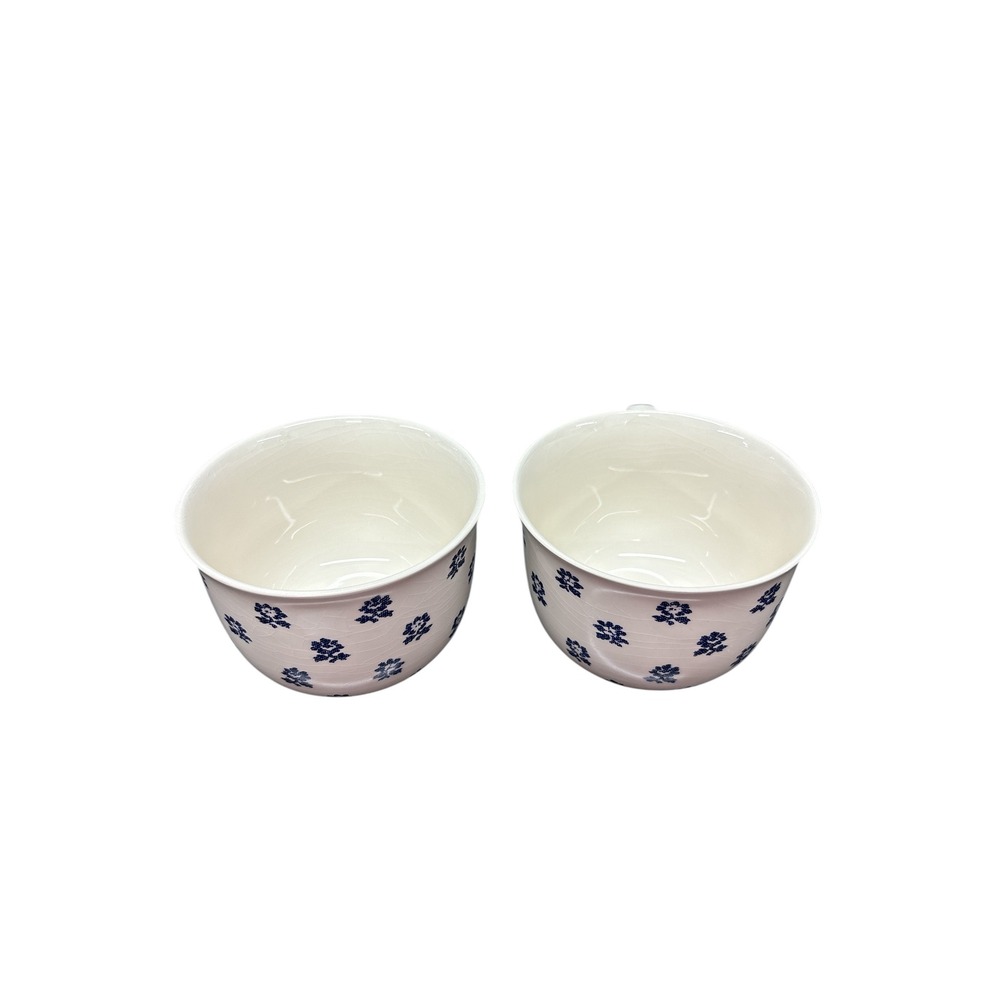 VTG Ralph Lauren Nellie Denimware Blue Floral Cup and Saucer Set of 2 England - Picture 4 of 15